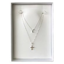 Cargar imagen en el visor de la galería, Mi Collar Cruz Chunky Con Perla