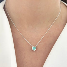 Cargar imagen en el visor de la galería, Mi Collar Dije Corazón Turquesa