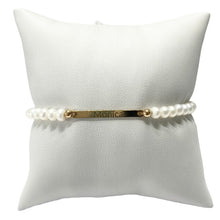 Cargar imagen en el visor de la galería, Mi Pulsera Elastica Perlada Dije Barra