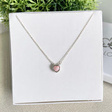 Cargar imagen en el visor de la galería, Mi Collar Dije Corazón Ópalo Rosa