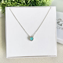 Cargar imagen en el visor de la galería, Mi Collar Dije Corazón Turquesa