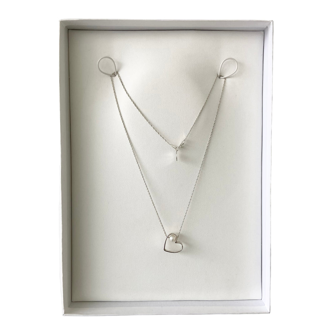 Mi Collar Silueta Amor Perlado