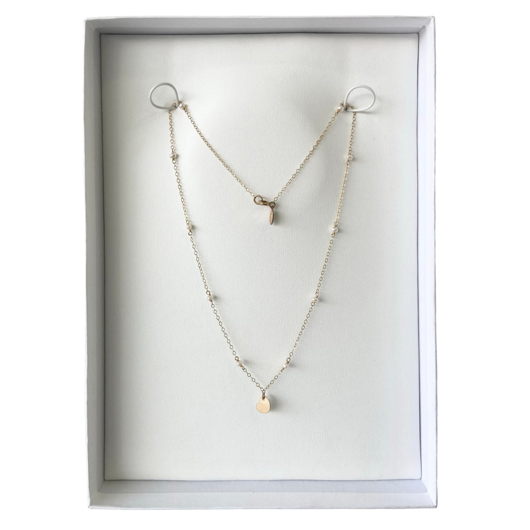 Mi Collar Dije Corazón Perlado GF