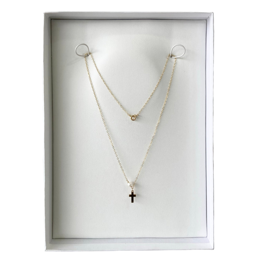 Mi Collar Cruz Perlado GF