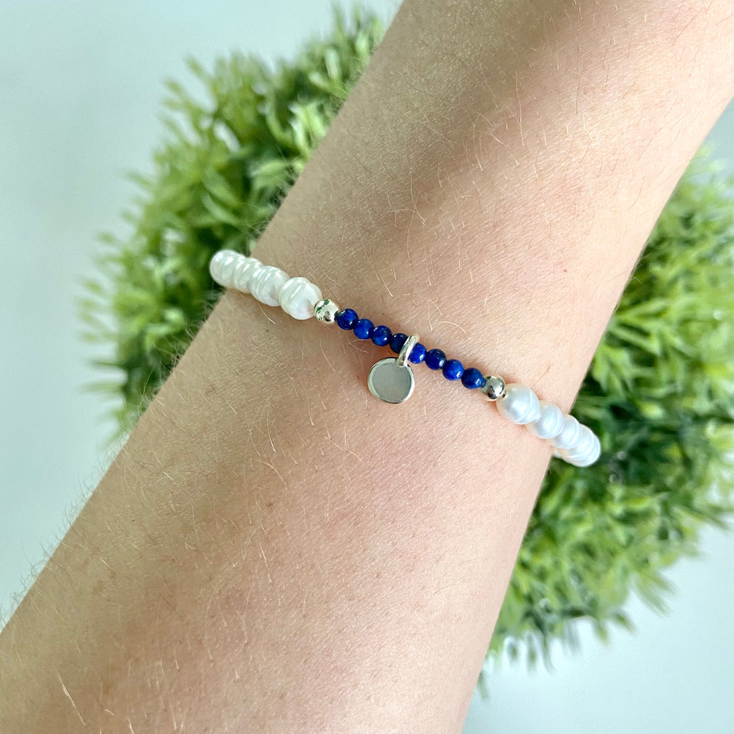 Mi Pulsera Perlada Ajustable Lapis Lazuli