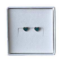 Cargar imagen en el visor de la galería, Mi Arete Petite Corazón Turquesa
