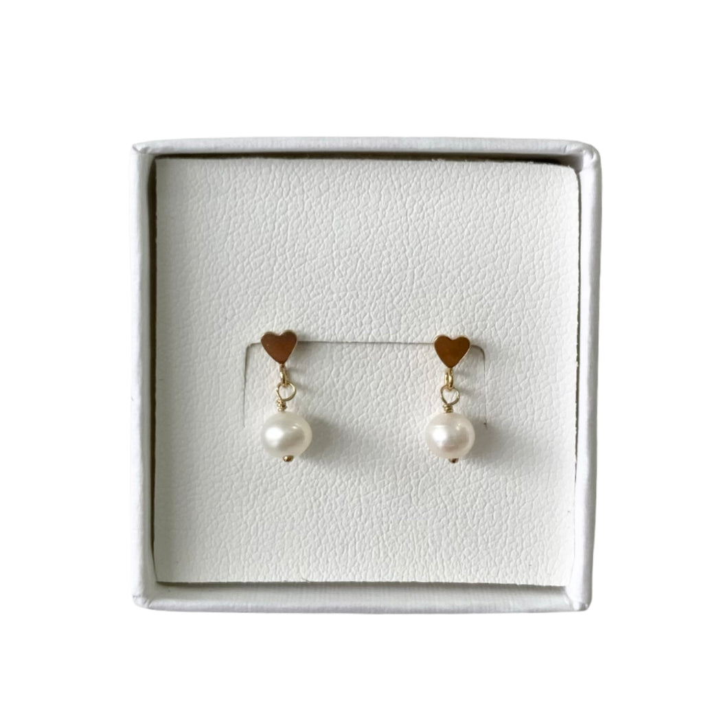 Mi Arete Corazón Mini Perlado GF