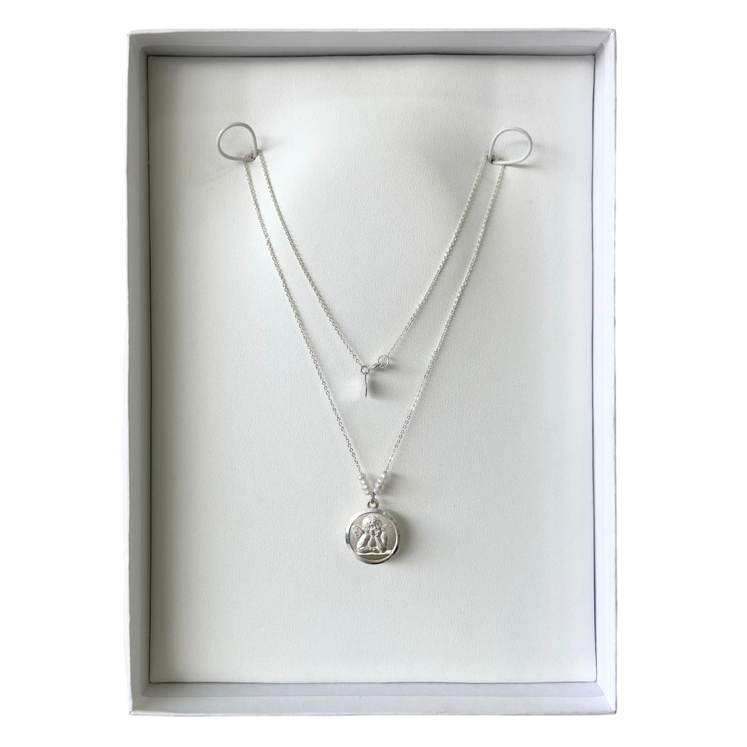 Mi Collar Angel De Mi Guarda Perlado