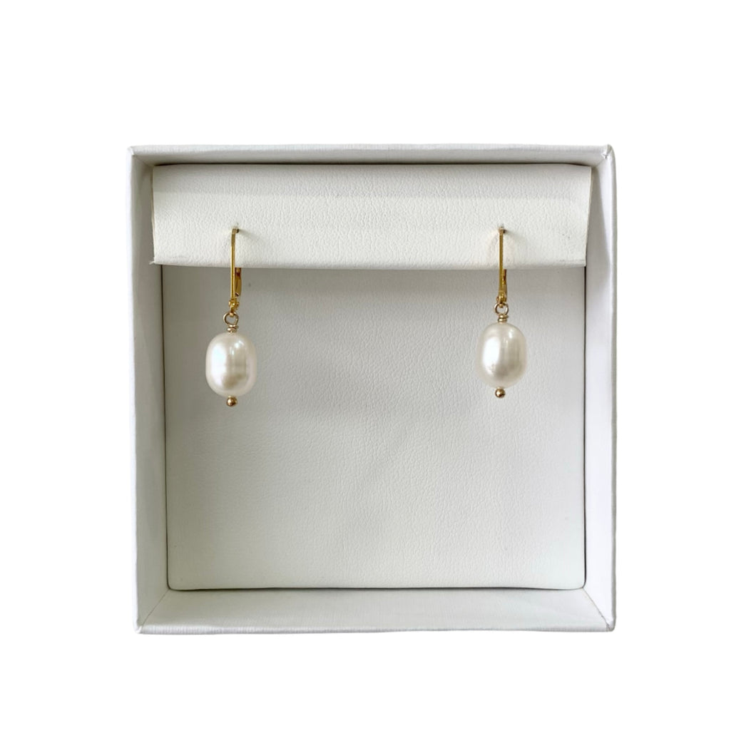 Mi Arete Colgante Perla Gota GF