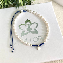 Cargar imagen en el visor de la galería, Mi Pulsera Perlada Ajustable Lapis Lazuli
