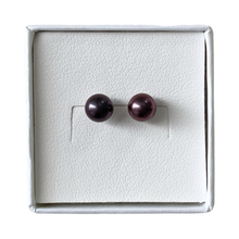 Cargar imagen en el visor de la galería, Mi Arete Perla Stud Azul 6mm
