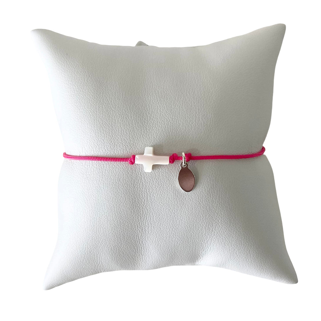 Mi Pulsera Cruz Madre Perla