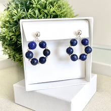 Cargar imagen en el visor de la galería, Mi Arete Círculo Lapis Lazuli
