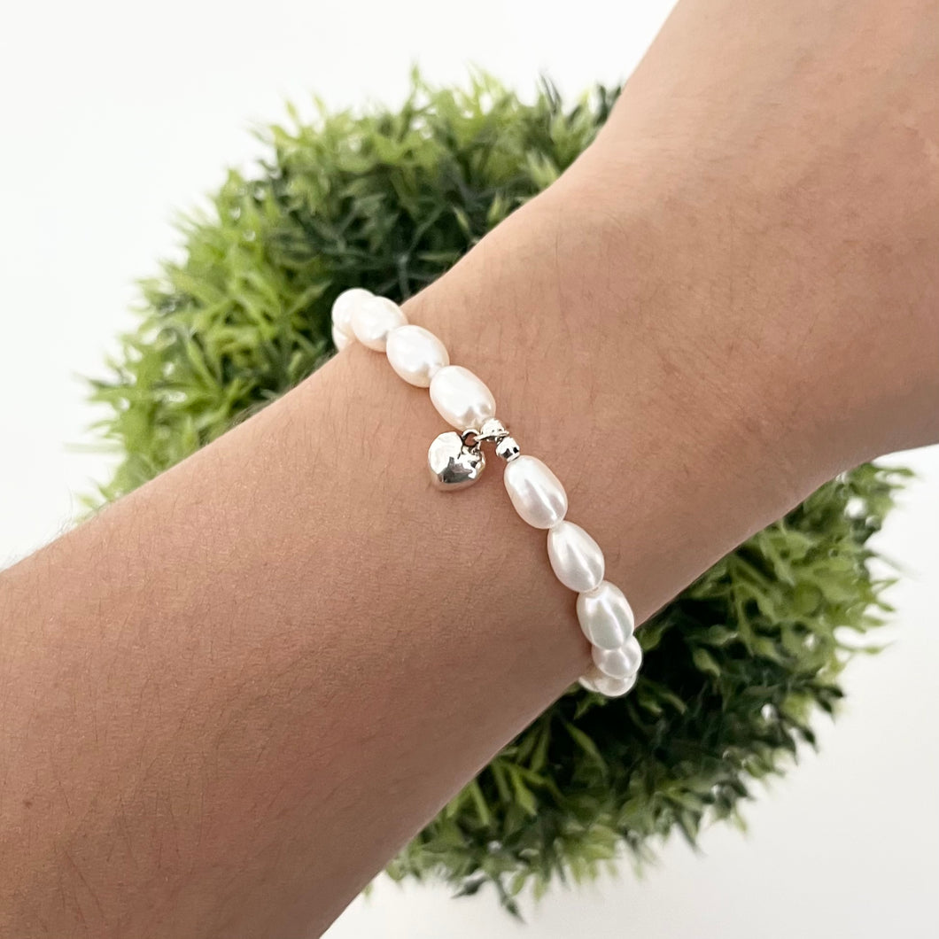 Mi Pulsera Perlada Corazón Puff